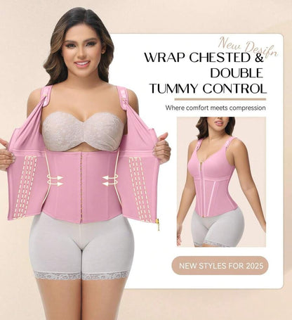 Waist Shapewear for Women with Bra Tummy Control Girdle Workout Shapewear with Adjustable Shoulder Strap