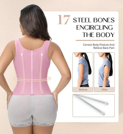 Waist Shapewear for Women with Bra Tummy Control Girdle Workout Shapewear with Adjustable Shoulder Strap
