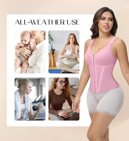 Waist Shapewear for Women with Bra Tummy Control Girdle Workout Shapewear with Adjustable Shoulder Strap