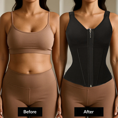 Waist Shapewear for Women with Bra Tummy Control Girdle Workout Shapewear with Adjustable Shoulder Strap