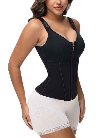 Waist Shapewear for Women with Bra Tummy Control Girdle Workout Shapewear with Adjustable Shoulder Strap